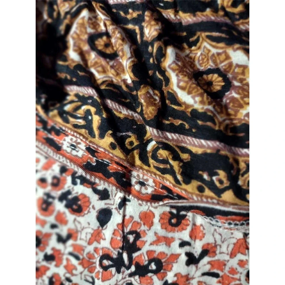 Rachel Zoe Short Sleeve V-neck 100% Cotton Slub Knit Blouse Top Burgandy M - Picture 8 of 12